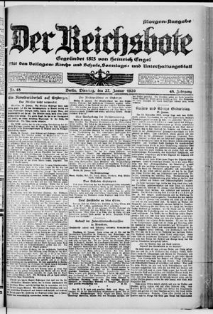 Der Reichsbote on Jan 27, 1920