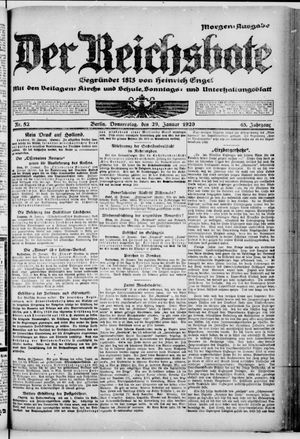 Der Reichsbote vom 29.01.1920
