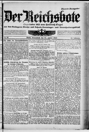 Der Reichsbote on Jan 31, 1920