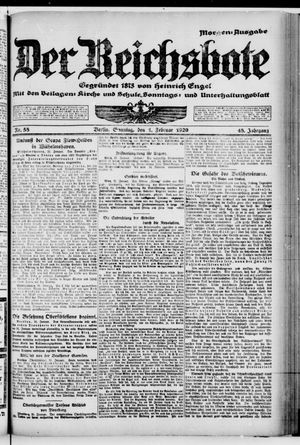 Der Reichsbote on Feb 1, 1920