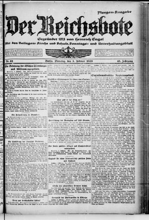 Der Reichsbote vom 03.02.1920