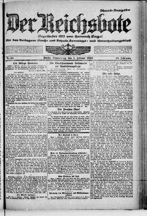 Der Reichsbote vom 05.02.1920