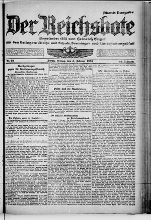 Der Reichsbote vom 06.02.1920