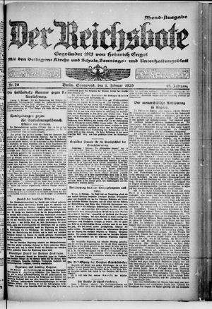 Der Reichsbote vom 07.02.1920