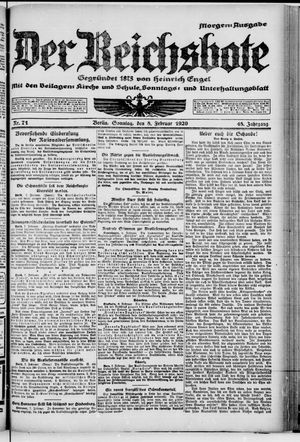 Der Reichsbote vom 08.02.1920