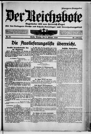 Der Reichsbote vom 09.02.1920