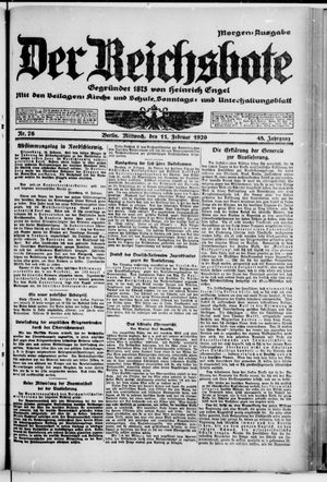 Der Reichsbote vom 11.02.1920
