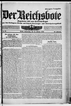 Der Reichsbote on Feb 12, 1920