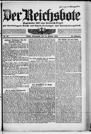 Der Reichsbote on Feb 14, 1920