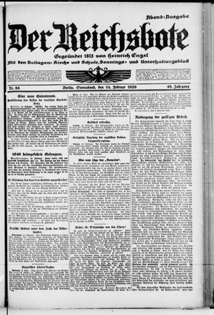 Der Reichsbote on Feb 14, 1920
