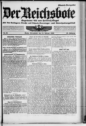 Der Reichsbote on Feb 21, 1920