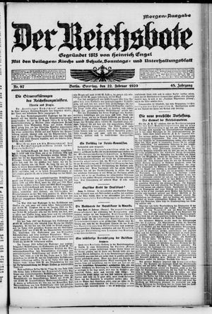 Der Reichsbote on Feb 22, 1920