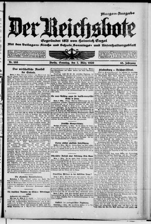 Der Reichsbote vom 07.03.1920