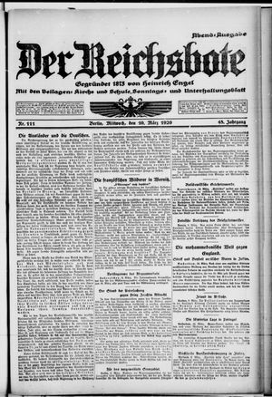 Der Reichsbote vom 10.03.1920