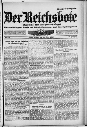 Der Reichsbote vom 12.03.1920