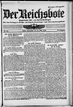 Der Reichsbote vom 13.03.1920