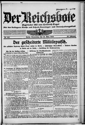 Der Reichsbote on Mar 25, 1920