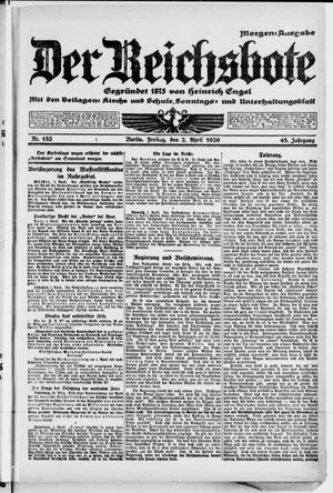 Der Reichsbote vom 02.04.1920