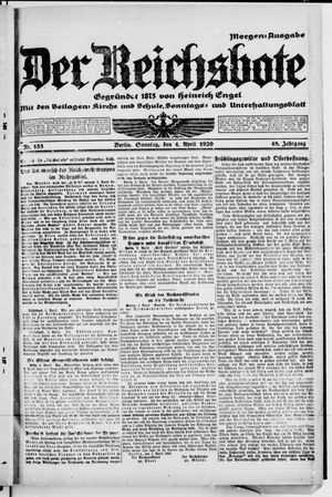Der Reichsbote vom 04.04.1920