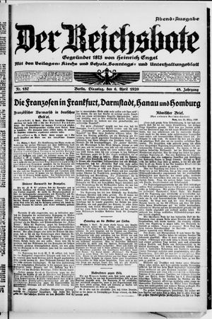 Der Reichsbote on Apr 6, 1920