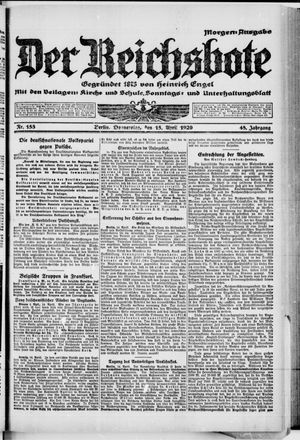 Der Reichsbote vom 15.04.1920