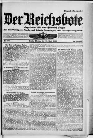 Der Reichsbote vom 19.04.1920
