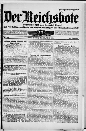 Der Reichsbote vom 25.04.1920
