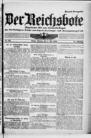 Der Reichsbote vom 03.05.1920