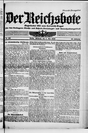 Der Reichsbote vom 05.05.1920