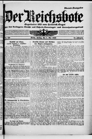 Der Reichsbote on May 7, 1920