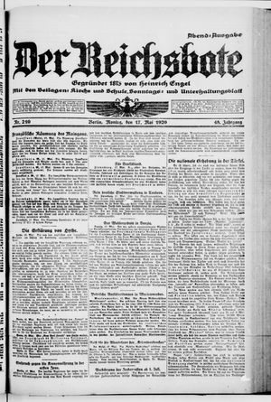 Der Reichsbote on May 17, 1920