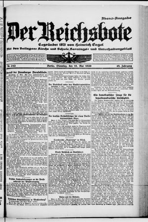 Der Reichsbote vom 18.05.1920