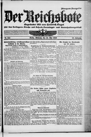 Der Reichsbote vom 26.05.1920