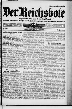 Der Reichsbote vom 28.05.1920