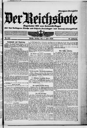 Der Reichsbote vom 04.06.1920