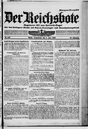Der Reichsbote vom 05.06.1920