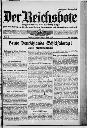 Der Reichsbote on Jun 6, 1920