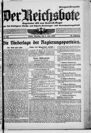 Der Reichsbote on Jun 8, 1920