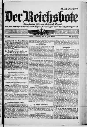 Der Reichsbote on Jun 8, 1920