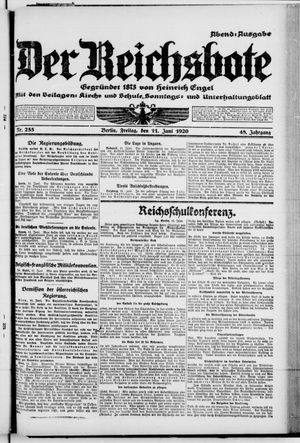 Der Reichsbote vom 11.06.1920
