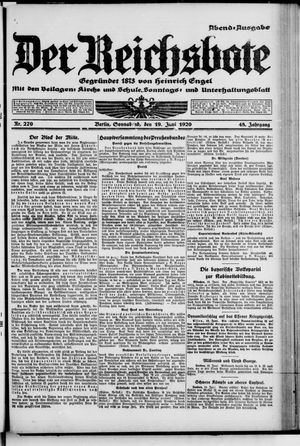 Der Reichsbote vom 19.06.1920