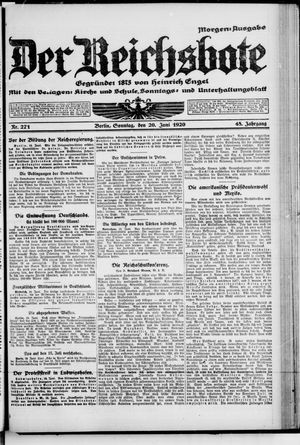 Der Reichsbote vom 20.06.1920