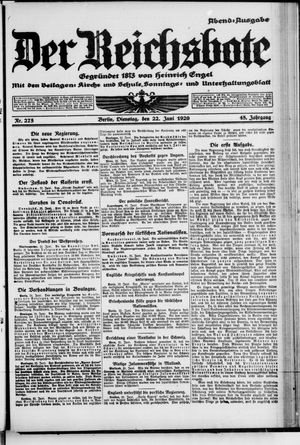 Der Reichsbote vom 22.06.1920