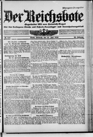 Der Reichsbote vom 23.06.1920