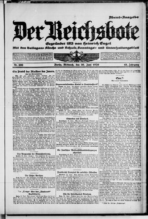 Der Reichsbote vom 30.06.1920