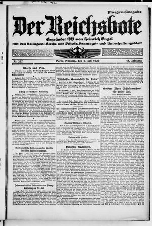 Der Reichsbote on Jul 4, 1920