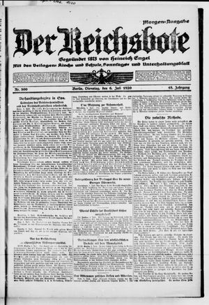 Der Reichsbote vom 06.07.1920