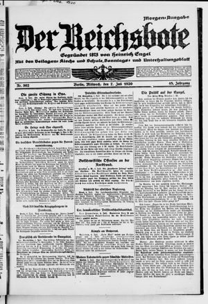 Der Reichsbote vom 07.07.1920
