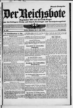 Der Reichsbote vom 07.07.1920