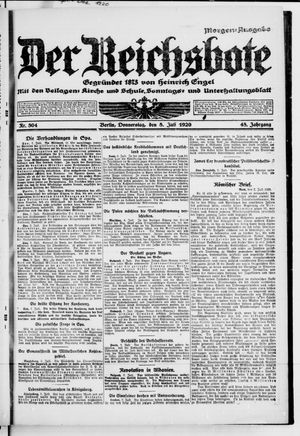 Der Reichsbote vom 08.07.1920